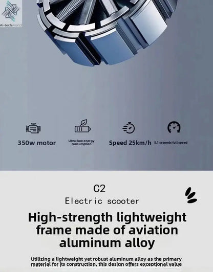Folding electric bicycle, small, ultra-light and portable, transportation lithium batteries help drive battery cars Ai-TechWorld 