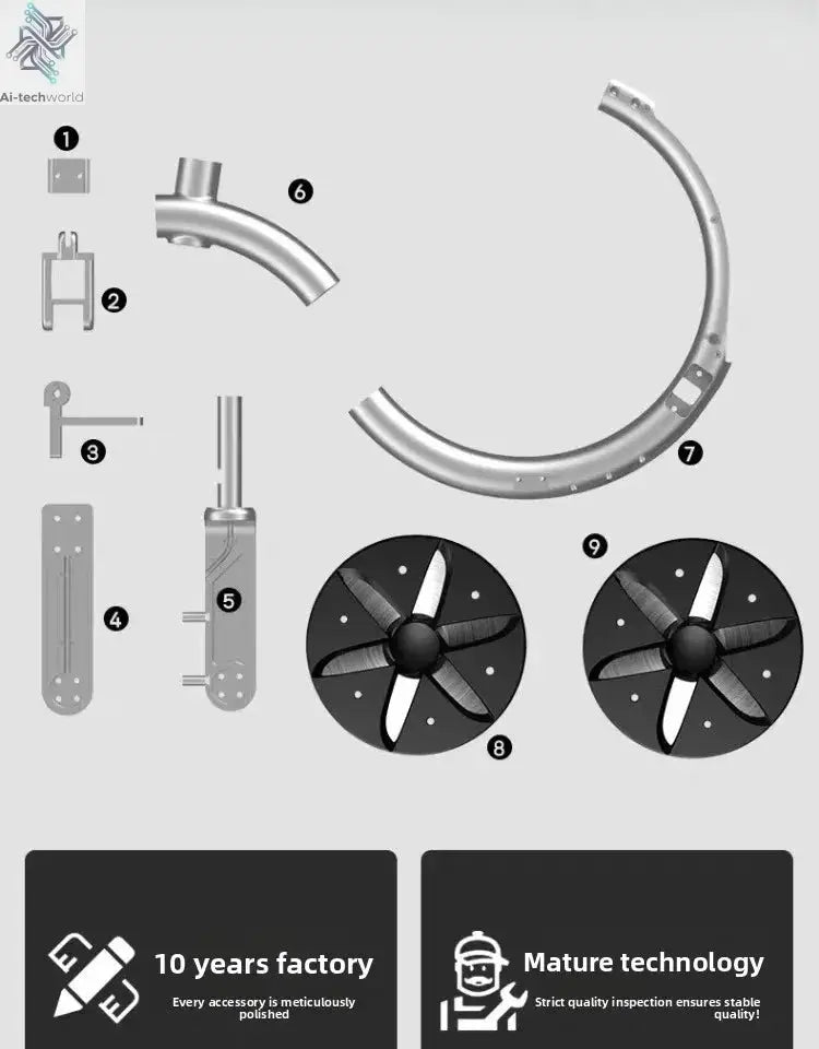 Folding electric bicycle, small, ultra-light and portable, transportation lithium batteries help drive battery cars Ai-TechWorld 