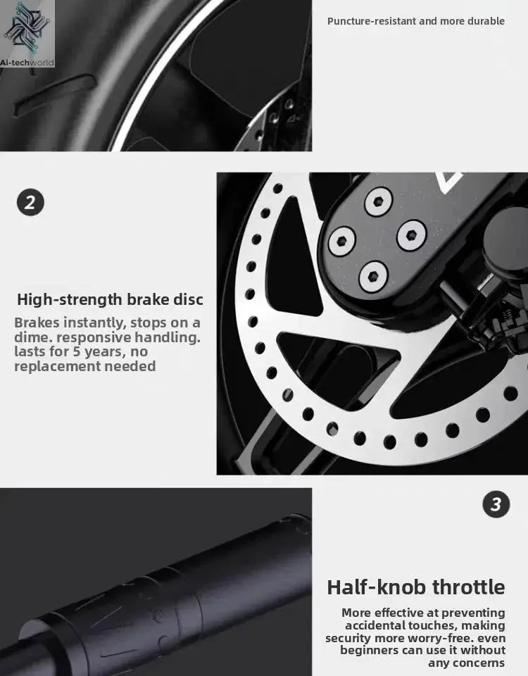 Folding electric bicycle, small, ultra-light and portable, transportation lithium batteries help drive battery cars Ai-TechWorld 