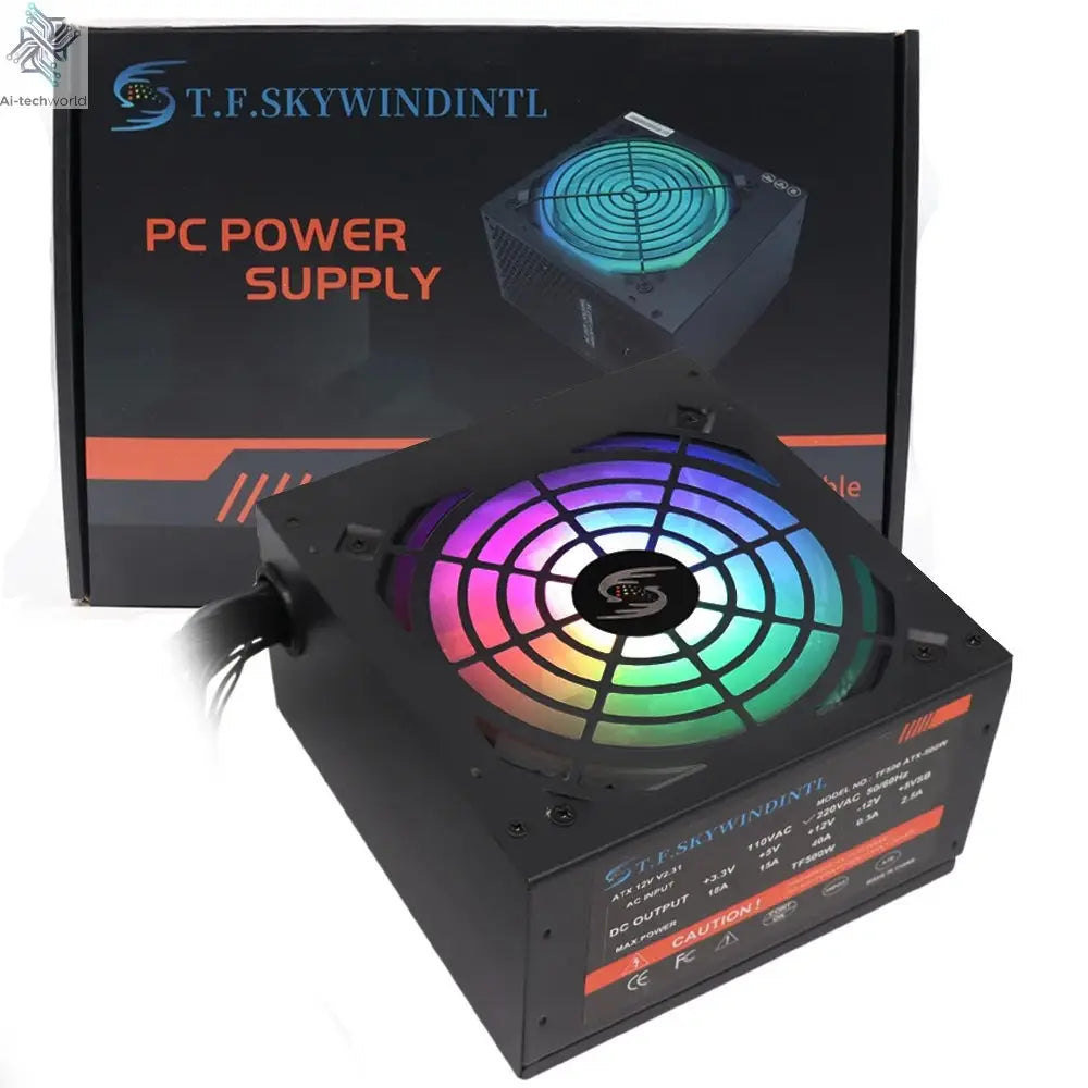 Fonte 500w PSU12V PC Power Sources For Office 500W 24pin ATX Computer Power Supply PSU 500W PC Gaming Power PC Gamer Source Game Ai-TechWorld 