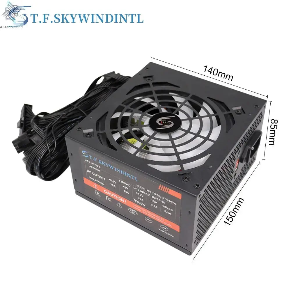 Fonte 500w PSU12V PC Power Sources For Office 500W 24pin ATX Computer Power Supply PSU 500W PC Gaming Power PC Gamer Source Game Ai-TechWorld 