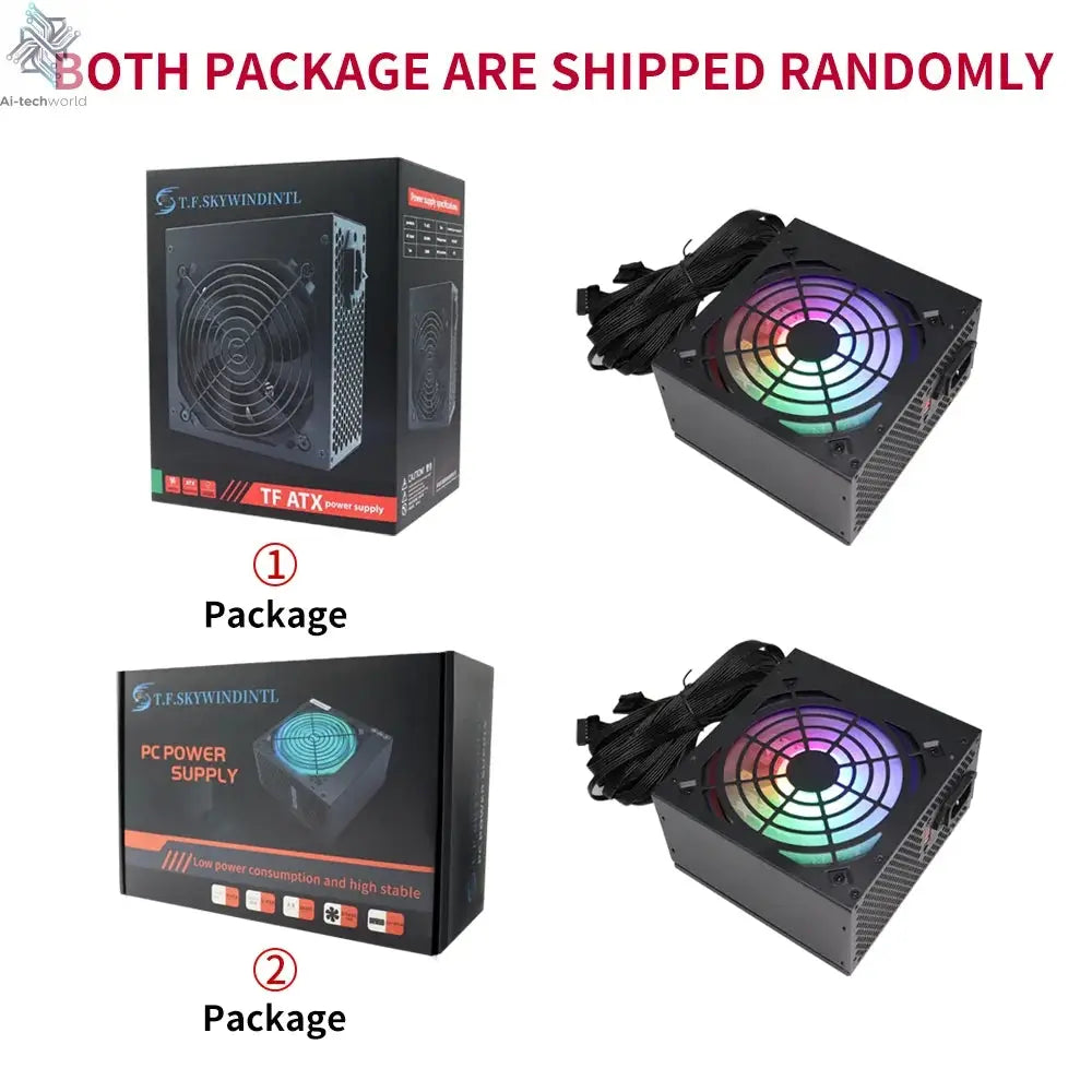 Fonte 500w PSU12V PC Power Sources For Office 500W 24pin ATX Computer Power Supply PSU 500W PC Gaming Power PC Gamer Source Game Ai-TechWorld 