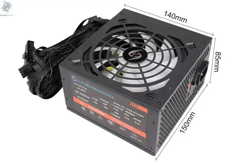Fonte 500w PSU12V PC Power Sources For Office 500W 24pin ATX Computer Power Supply PSU 500W PC Gaming Power PC Gamer Source Game Ai-TechWorld 