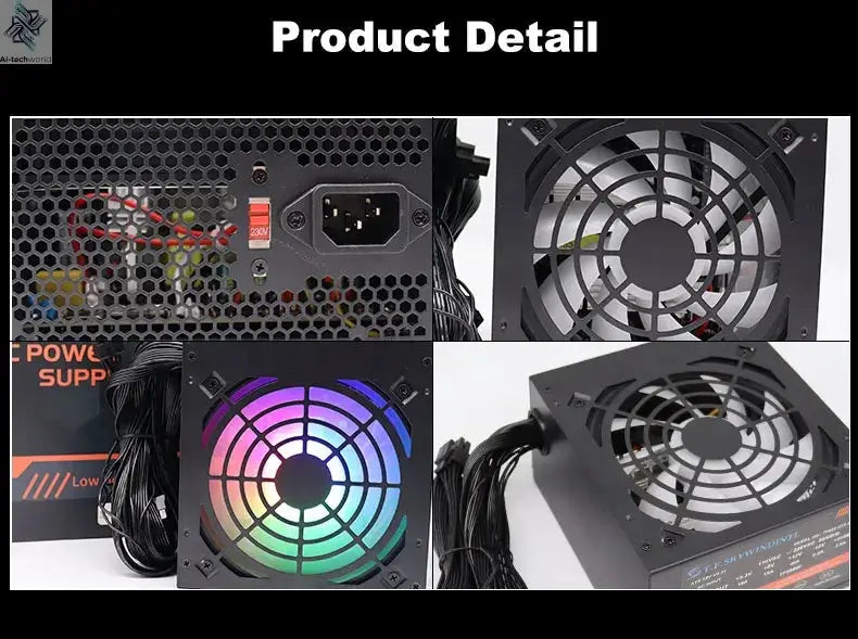 Fonte 500w PSU12V PC Power Sources For Office 500W 24pin ATX Computer Power Supply PSU 500W PC Gaming Power PC Gamer Source Game Ai-TechWorld 