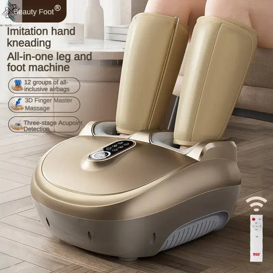 Foot Massage Machine Multifunctional Electric Kneading Heating Roller 8D Airbag Compress Foot Calf Massager For Health Care Gift Ai-TechWorld 