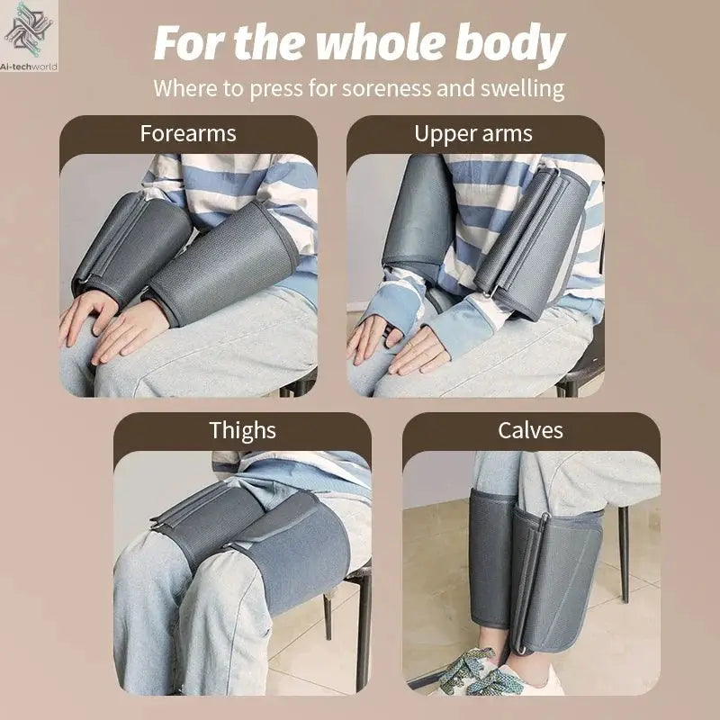 Foot Massage Machine Multifunctional Electric Kneading Heating Roller 8D Airbag Compress Foot Calf Massager For Health Care Gift Ai-TechWorld 