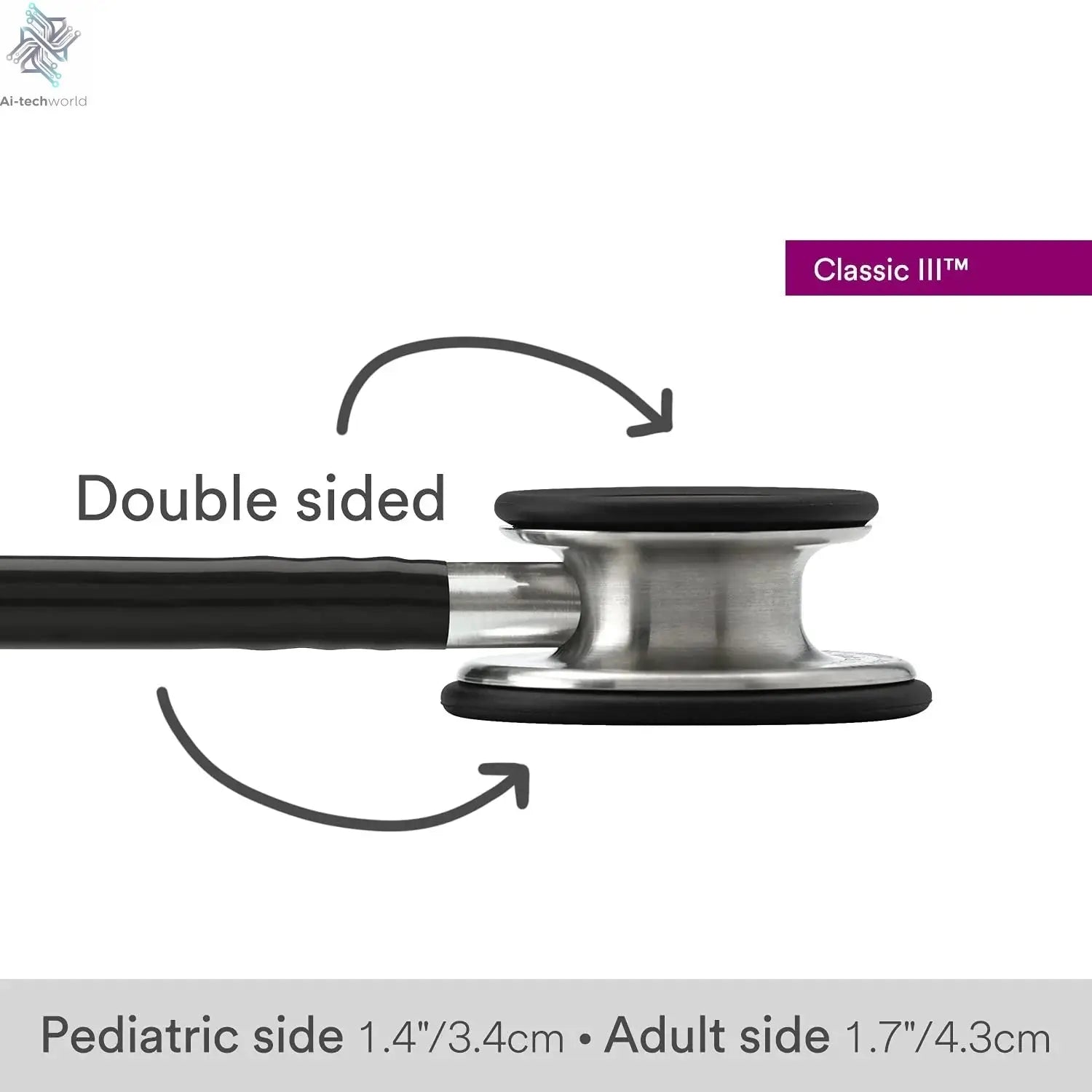 For Littmann Classic III Stethoscope Dual Head Professional Medical Tunable Diaphragm Stethoscope For Doctor Health Care Ai-TechWorld 