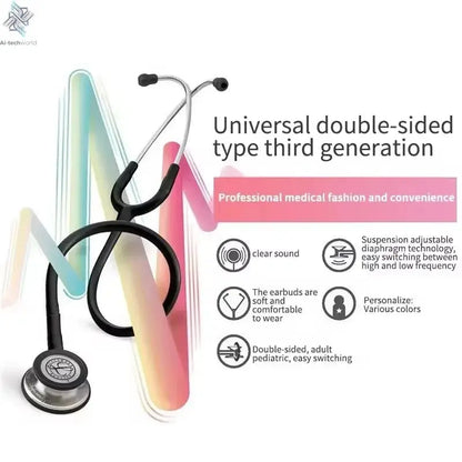 For Littmann Classic III Stethoscope Dual Head Professional Medical Tunable Diaphragm Stethoscope For Doctor Health Care Ai-TechWorld 