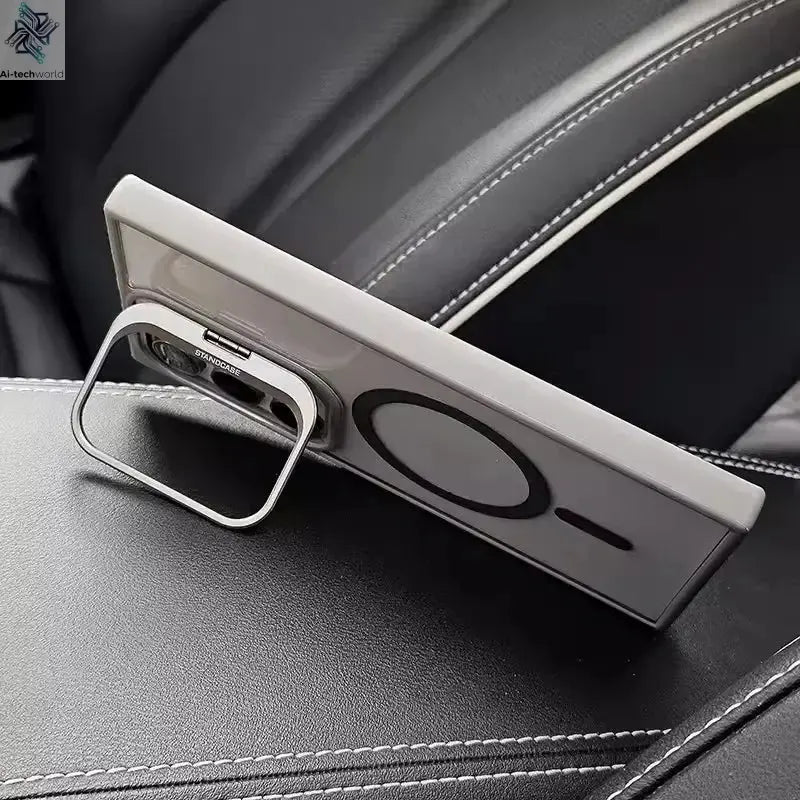 For Magsafe Hidden Holder Clear Case For Samsung Galaxy S25 S24 Ultra S22 Plus S23 FE Shockproof Magnetic Wirelesss Charge Cover - Ai - TechWorld