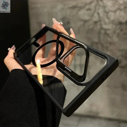 For Magsafe Hidden Holder Clear Case For Samsung Galaxy S25 S24 Ultra S22 Plus S23 FE Shockproof Magnetic Wirelesss Charge Cover - Ai - TechWorld