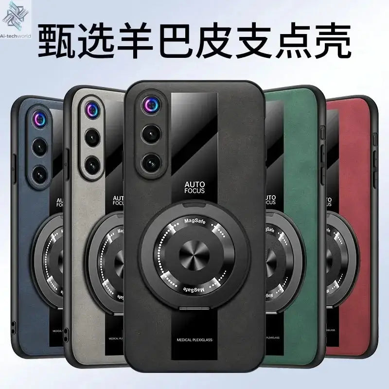 For Nubia Red Magic 10 Air Case Magnetic 360° Rotate Ring Holder PU Leather Silicone Back Cover For RedMagic 10 Air Shell Ai-TechWorld 