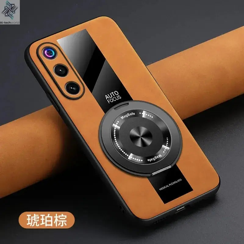 For Nubia Red Magic 10 Air Case Magnetic 360° Rotate Ring Holder PU Leather Silicone Back Cover For RedMagic 10 Air Shell Ai-TechWorld 