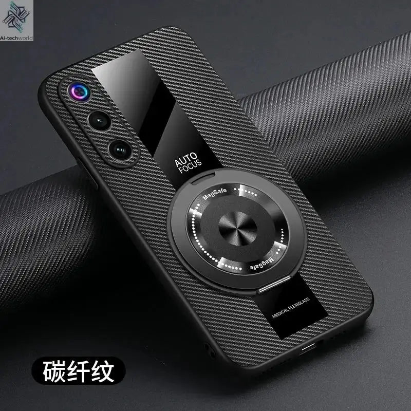 For Nubia Red Magic 10 Air Case Magnetic 360° Rotate Ring Holder PU Leather Silicone Back Cover For RedMagic 10 Air Shell Ai-TechWorld 