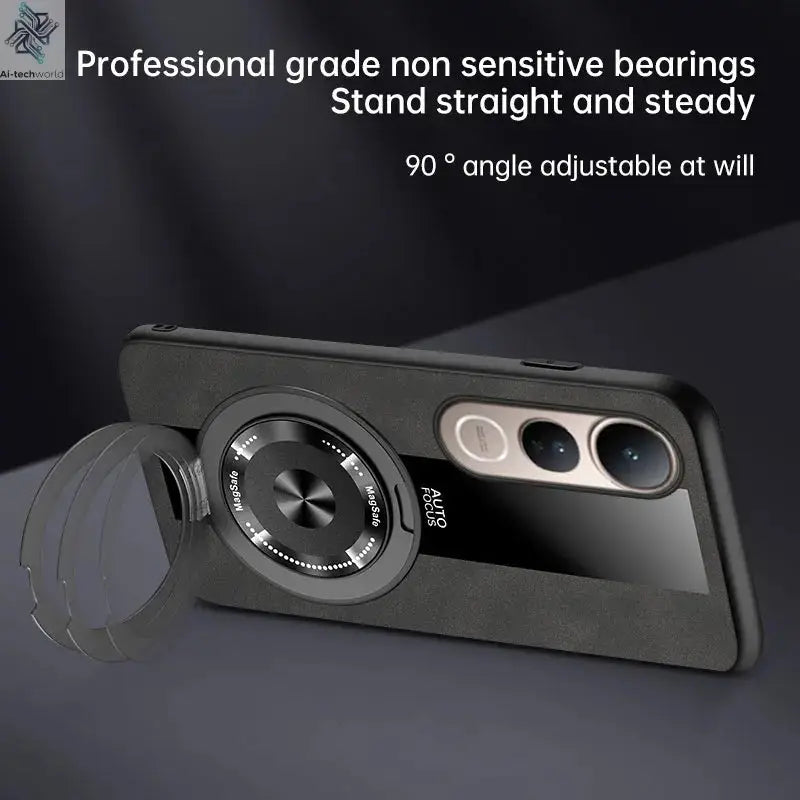 For VIVO V60 Lite Case New High-end Plain Leather 360 Rotating Stand Anti-drop Cover For VIVO V60 Anti-scratch Bumper Funda Ai-TechWorld 