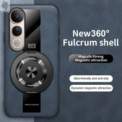 For VIVO V60 Lite Case New High-end Plain Leather 360 Rotating Stand Anti-drop Cover For VIVO V60 Anti-scratch Bumper Funda Ai-TechWorld 