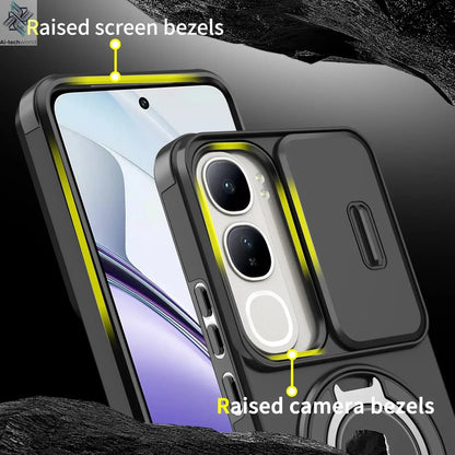 For Vivo V40 V50 V60 Lite Y200 S19 Pro Luxury lens sliding cover rotating ring phone case magnetic charging protective cover Ai-TechWorld 