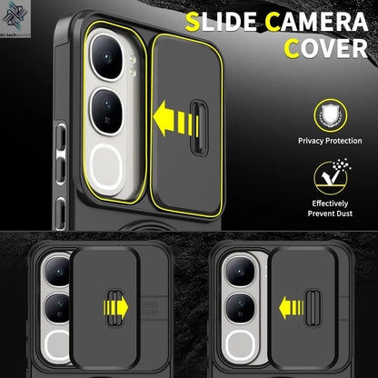 For Vivo V40 V50 V60 Lite Y200 S19 Pro Luxury lens sliding cover rotating ring phone case magnetic charging protective cover Ai-TechWorld 