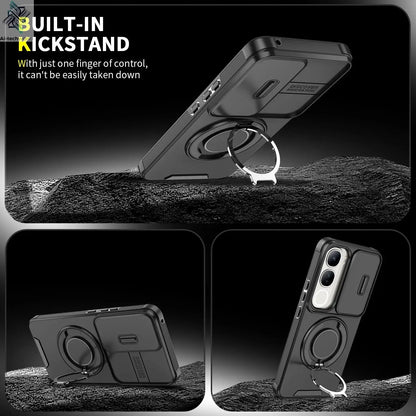 For Vivo V40 V50 V60 Lite Y200 S19 Pro Luxury lens sliding cover rotating ring phone case magnetic charging protective cover Ai-TechWorld 