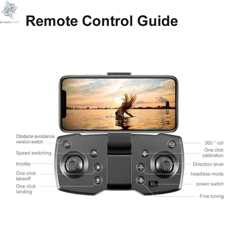 For Xiaomi V88 Drone 8K 5G GPS Professional HD Aerial Photography Remote Control Aircraft HD Dual Camera Quadcopter 4k drone Ai-TechWorld 