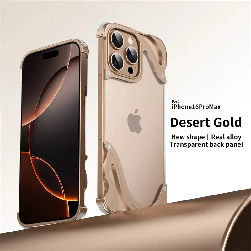For iPhone 15 16 Pro Max Case Shockproof Metal Transparent Backplate Acrylic Aluminum Alloy Shell For iPhone 16 Pro 16 Pro Max Ai-TechWorld 