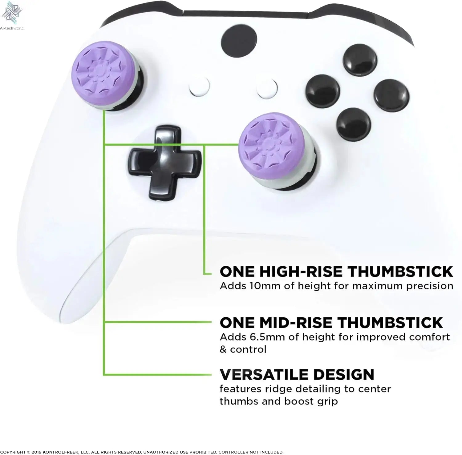 Freek Galaxy Performance Thumb Grip Caps Silicone Analog Stick Caps Cover ONLY for Xbox Series X/S Controller High-Rise Silicone cap Ai-TechWorld 