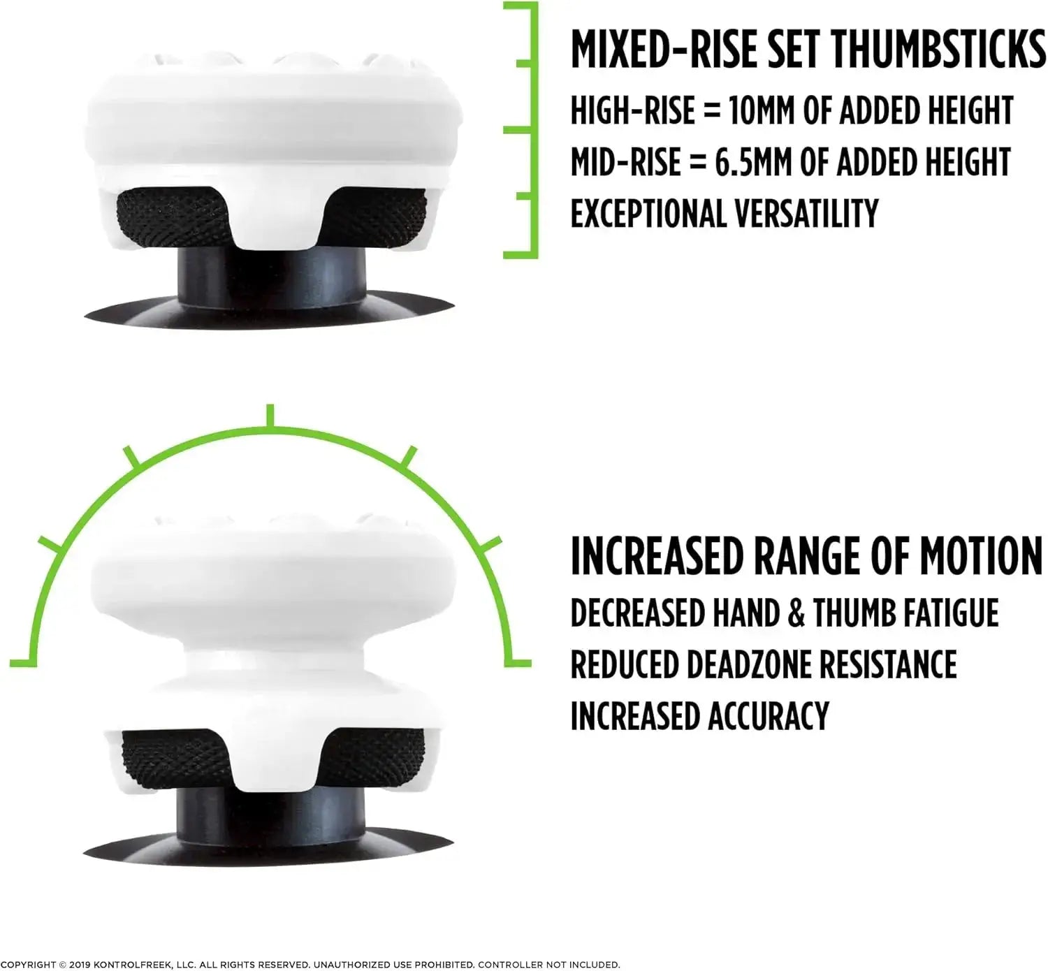 Freek Galaxy Performance Thumb Grip Caps Silicone Analog Stick Caps Cover ONLY for Xbox Series X/S Controller High-Rise Silicone cap Ai-TechWorld 