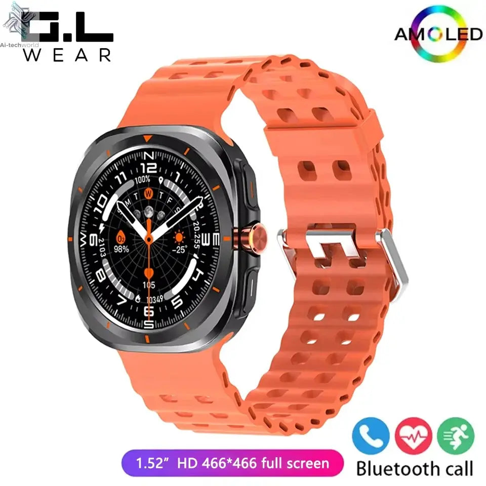 G.L Wear 2025 New Smartwatch for Men Heart Rate Monitoring Bluetooth Calling Fitness Tracking Pedometer Men's Smartwatch Ai-TechWorld 
