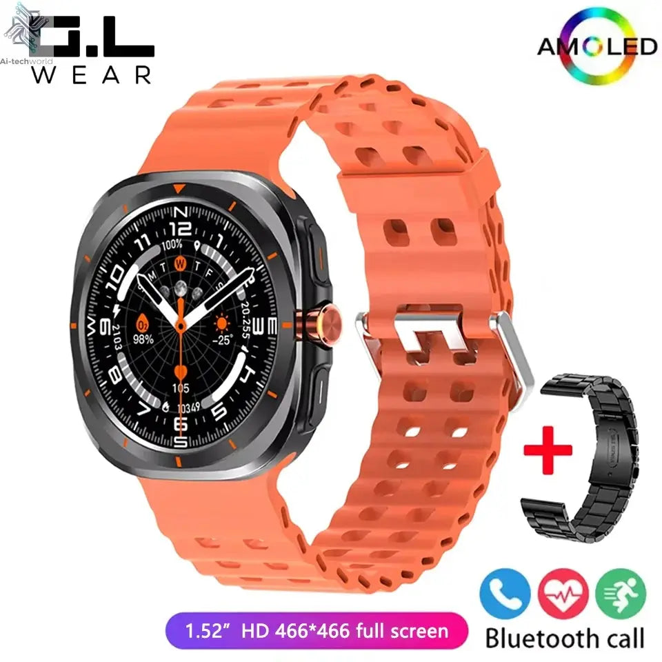 G.L Wear 2025 New Smartwatch for Men Heart Rate Monitoring Bluetooth Calling Fitness Tracking Pedometer Men's Smartwatch Ai-TechWorld 