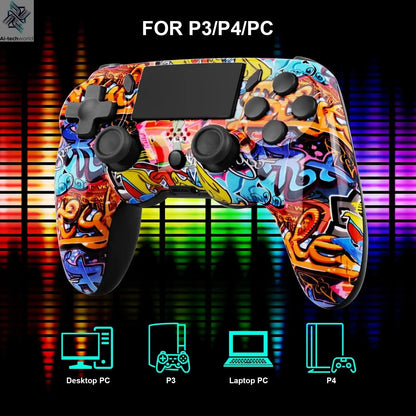 GAMINJA P47 Wireless Bluetooth Controller Gamepad With 6-axis Gyroscope PC Joystick touchpad Dual Vibration For PS4 PC Wins 7 8 Ai-TechWorld 