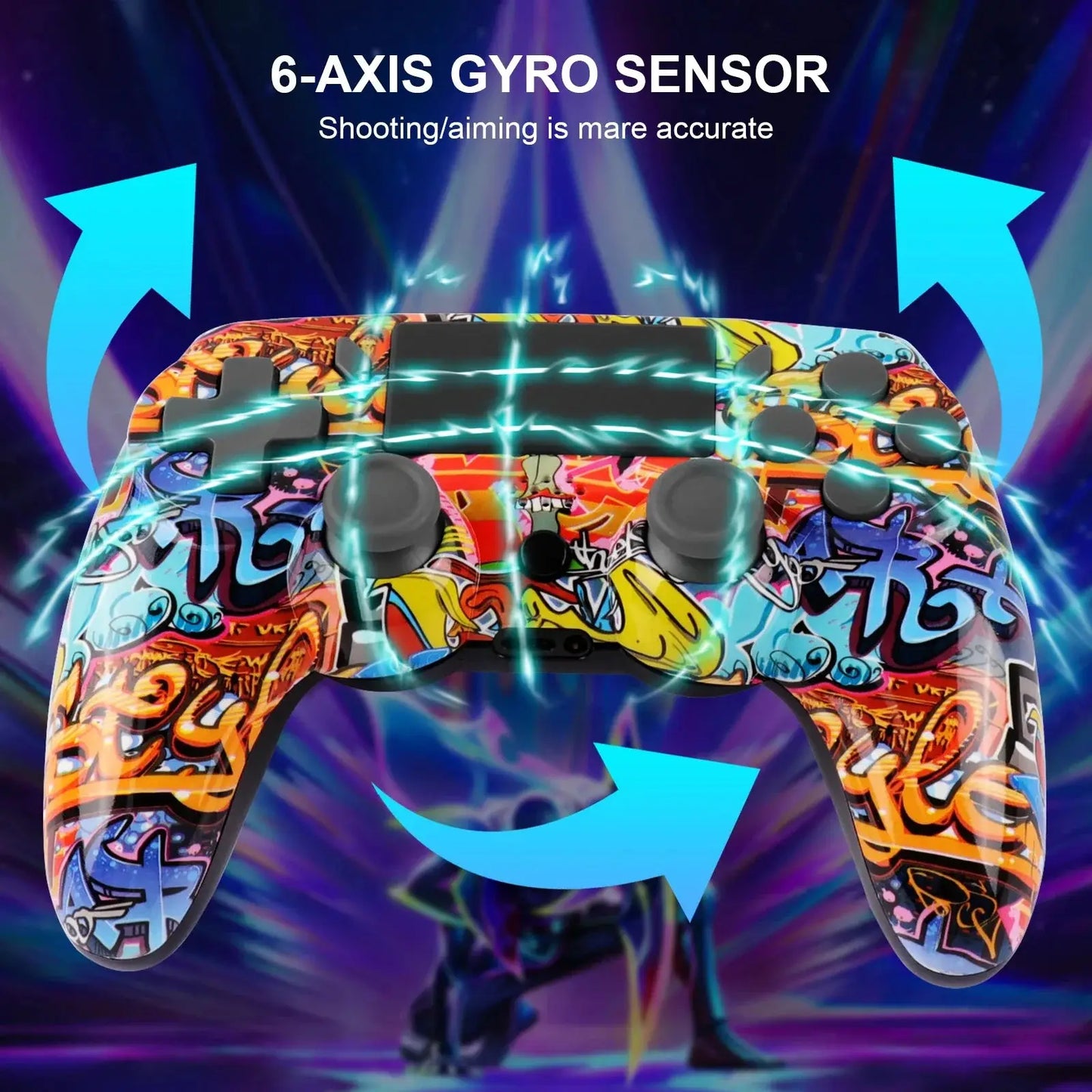 GAMINJA P47 Wireless Bluetooth Controller Gamepad With 6-axis Gyroscope PC Joystick touchpad Dual Vibration For PS4 PC Wins 7 8 Ai-TechWorld 