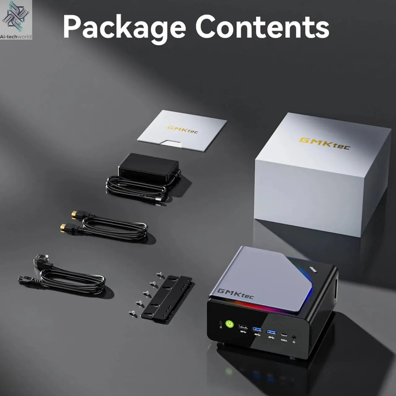 GMKtec K12 Gaming Mini PC AMD Ryzen 7 H 255(Upgraded 8745HS) Windows 11 Pro Desktop Mini Computers Barebone WiFi 6E/BT5.2, USB-C Ai-TechWorld 