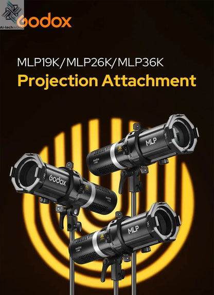 GODOX Projection Attachment MLP19K/MLP26K/MLP36K Spotlight Mount Set Lighting Modifiers Bowens For ML Series Lights Accessories Ai-TechWorld 