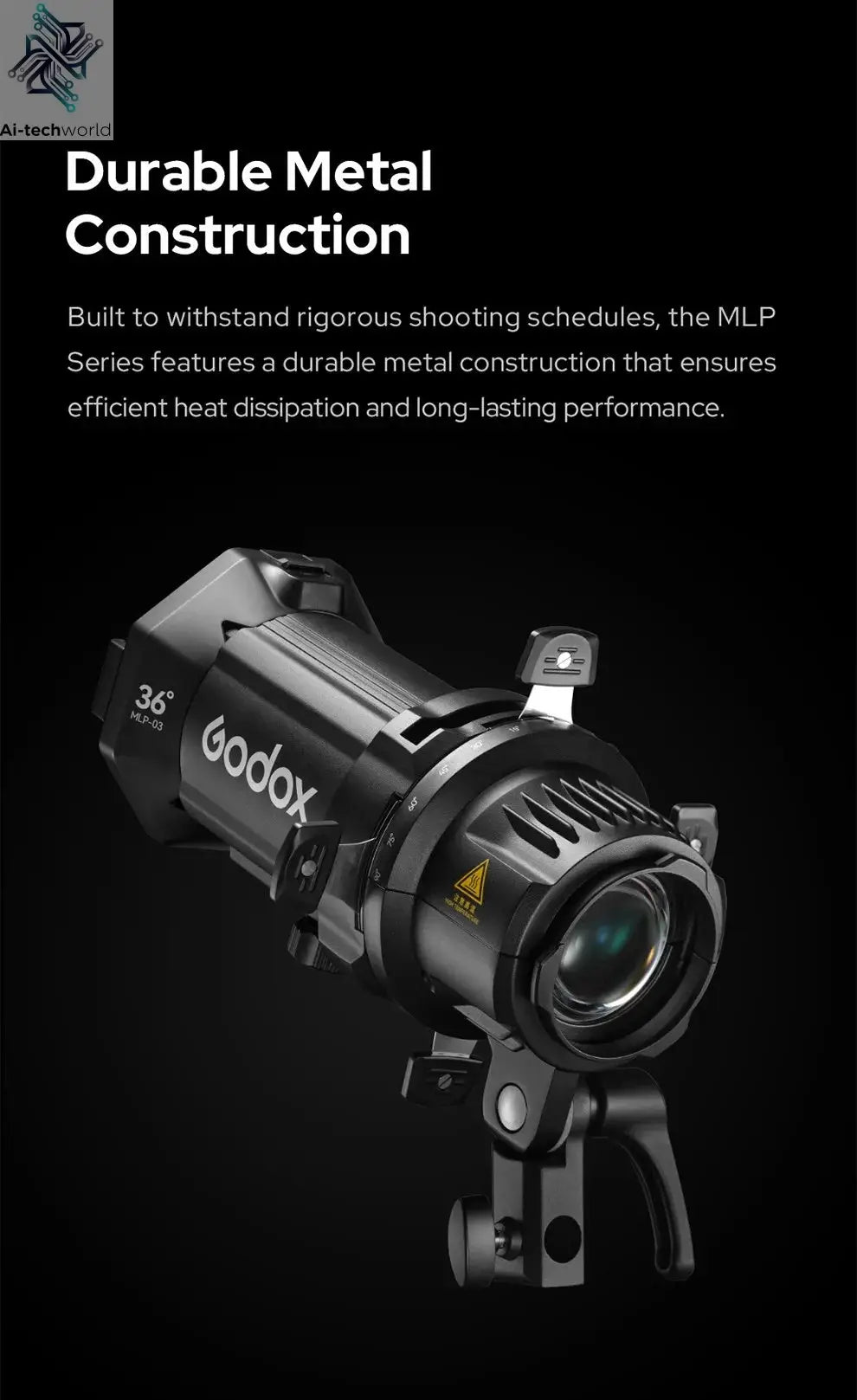 GODOX Projection Attachment MLP19K/MLP26K/MLP36K Spotlight Mount Set Lighting Modifiers Bowens For ML Series Lights Accessories Ai-TechWorld 