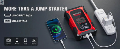 GOOLOO A3 Jump Starter with Air Compressor, 3000A Portable Car Battery Booster (9.0 Gas/6.5L Diesel) with 150PSI Auto-Shutoff Ti Ai-TechWorld 