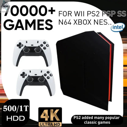 Game Box X4 Retro Video Game Console Support 70000+ Games 60 Emulators For PS2/PSP/MAME/DC/XBOX with Controllers - Ai - TechWorld