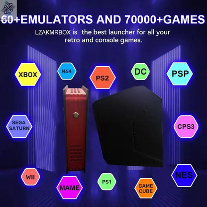 Game Box X4 Retro Video Game Console Support 70000+ Games 60 Emulators For PS2/PSP/MAME/DC/XBOX with Controllers - Ai - TechWorld