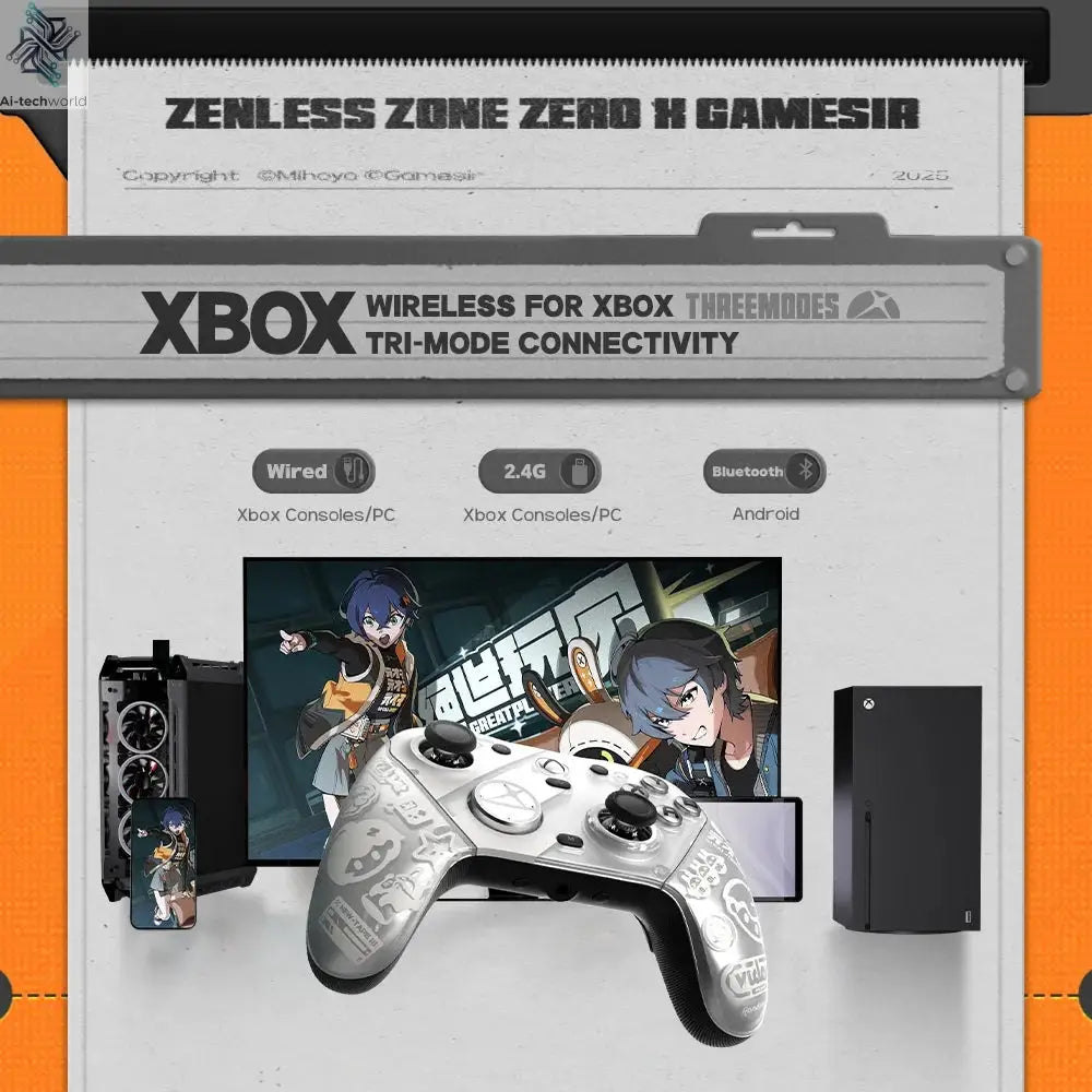 GameSir G7 Pro Zenless Zone Zero Wireless Controller for Xbox Series X|S, Xbox One, PC, Android Mag-Res™ TMR Bluetooth Gaming Ai-TechWorld 