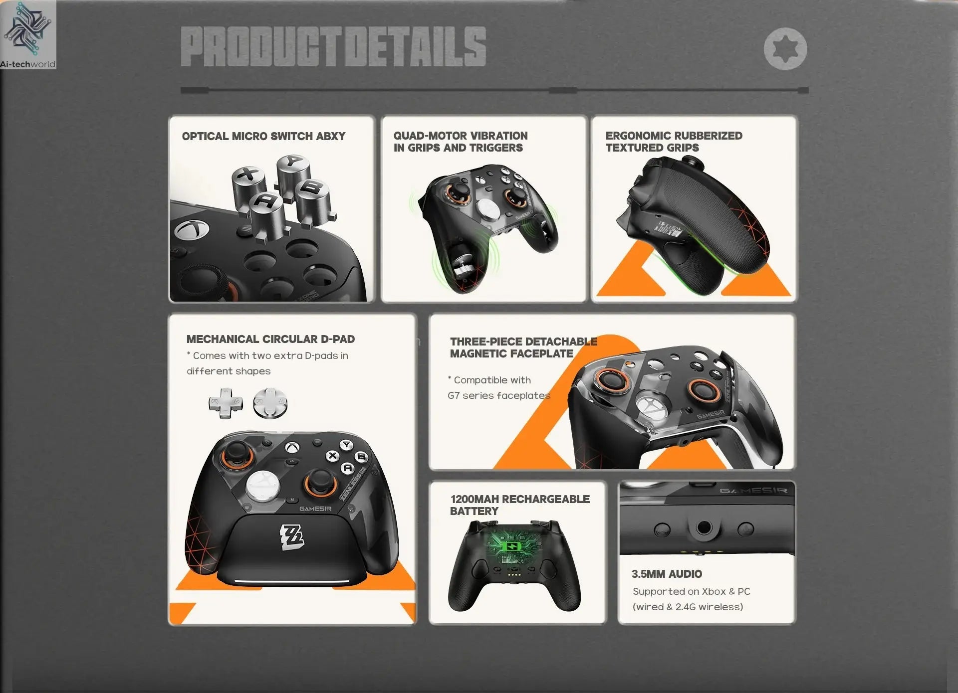 GameSir G7 Pro Zenless Zone Zero Wireless Controller for Xbox Series X|S, Xbox One, PC, Android Mag-Res™ TMR Bluetooth Gaming Ai-TechWorld 