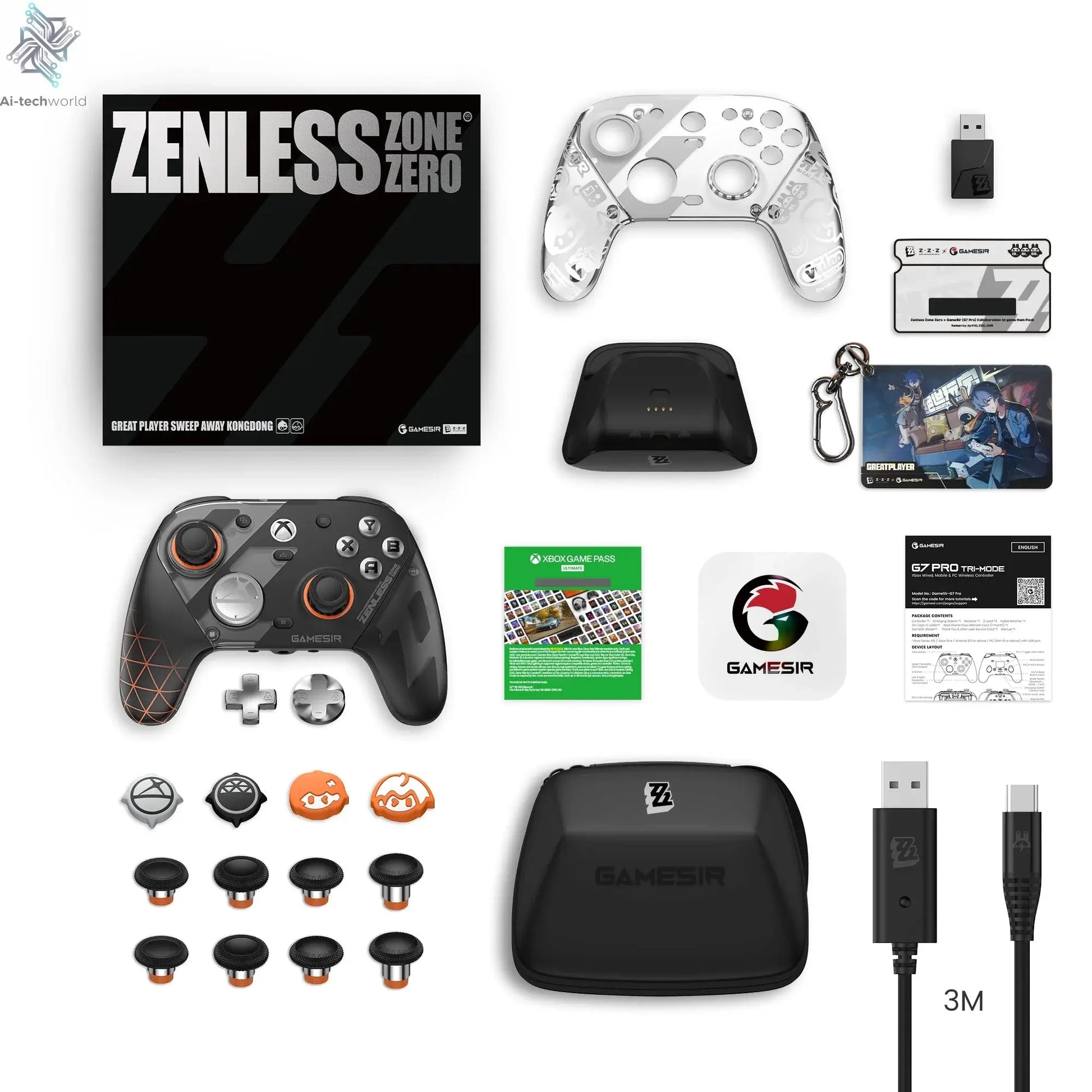 GameSir G7 Pro Zenless Zone Zero Wireless Controller for Xbox Series X|S, Xbox One, PC, Android Mag-Res™ TMR Bluetooth Gaming Ai-TechWorld 