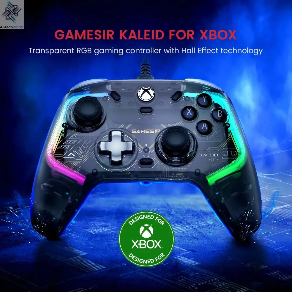 GameSir Kaleid Wired Hall Effect Xbox Gaming Controller for Xbox Series S/X One PC Steam Ergonomic Design Enhanced Gaming Ai-TechWorld 
