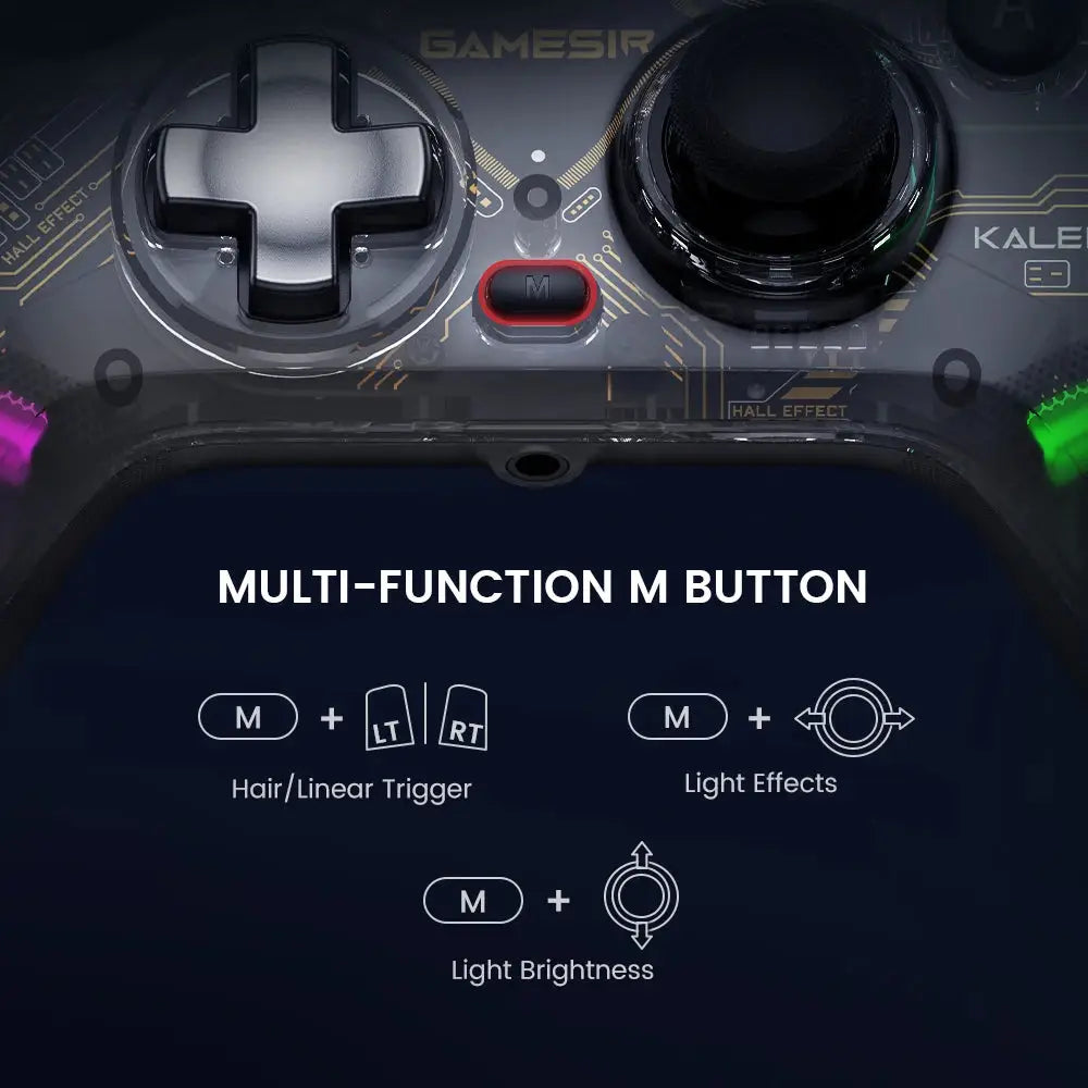 GameSir Kaleid Wired Hall Effect Xbox Gaming Controller for Xbox Series S/X One PC Steam Ergonomic Design Enhanced Gaming Ai-TechWorld 