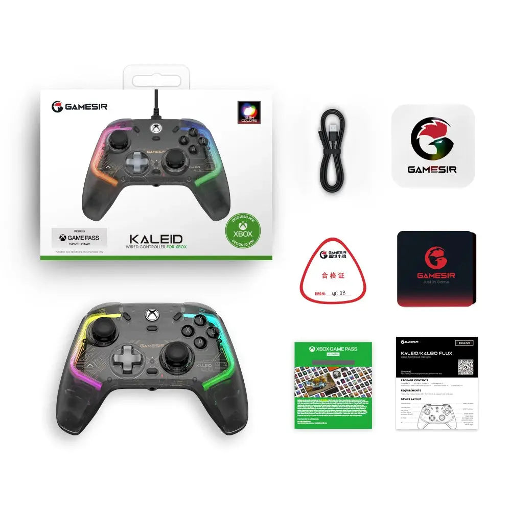 GameSir Kaleid Wired Hall Effect Xbox Gaming Controller for Xbox Series S/X One PC Steam Ergonomic Design Enhanced Gaming Ai-TechWorld 