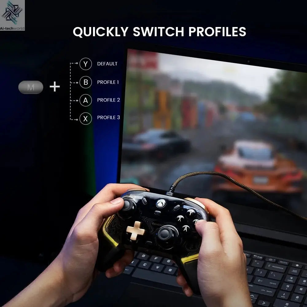 GameSir Kaleid Xbox Controller Wired Gamepad for Xbox Series X, Xbox Series S, Xbox One game console, with Hall Effect Joystick - Ai - TechWorld