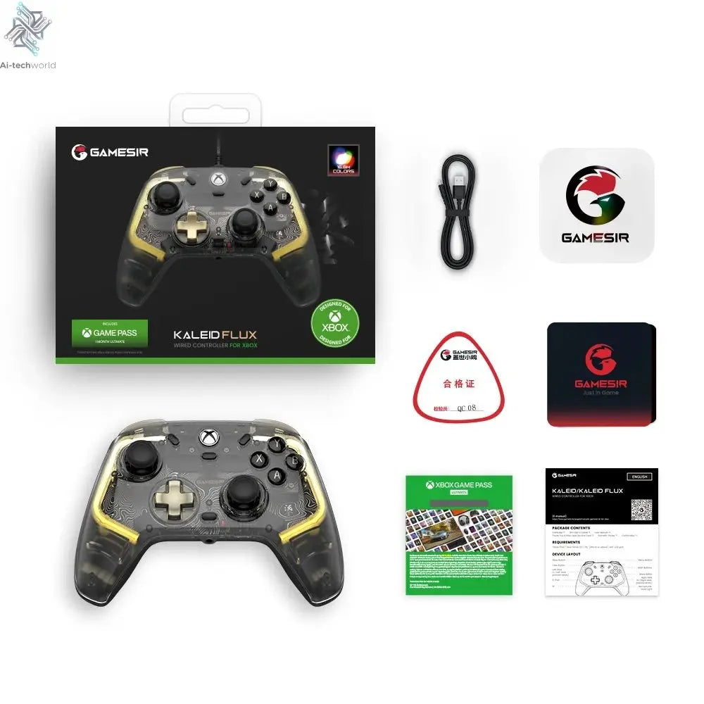 GameSir Kaleid Xbox Controller Wired Gamepad for Xbox Series X, Xbox Series S, Xbox One game console, with Hall Effect Joystick - Ai - TechWorld