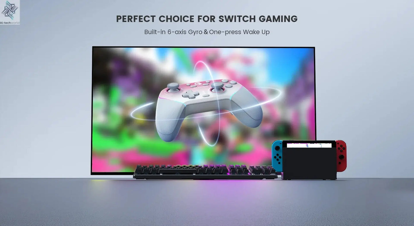 GameSir Super Nova Wireless Switch Controller with Charging Station Hall Effect Joystick for PC Nintendo Switch Android iOS Ai-TechWorld 