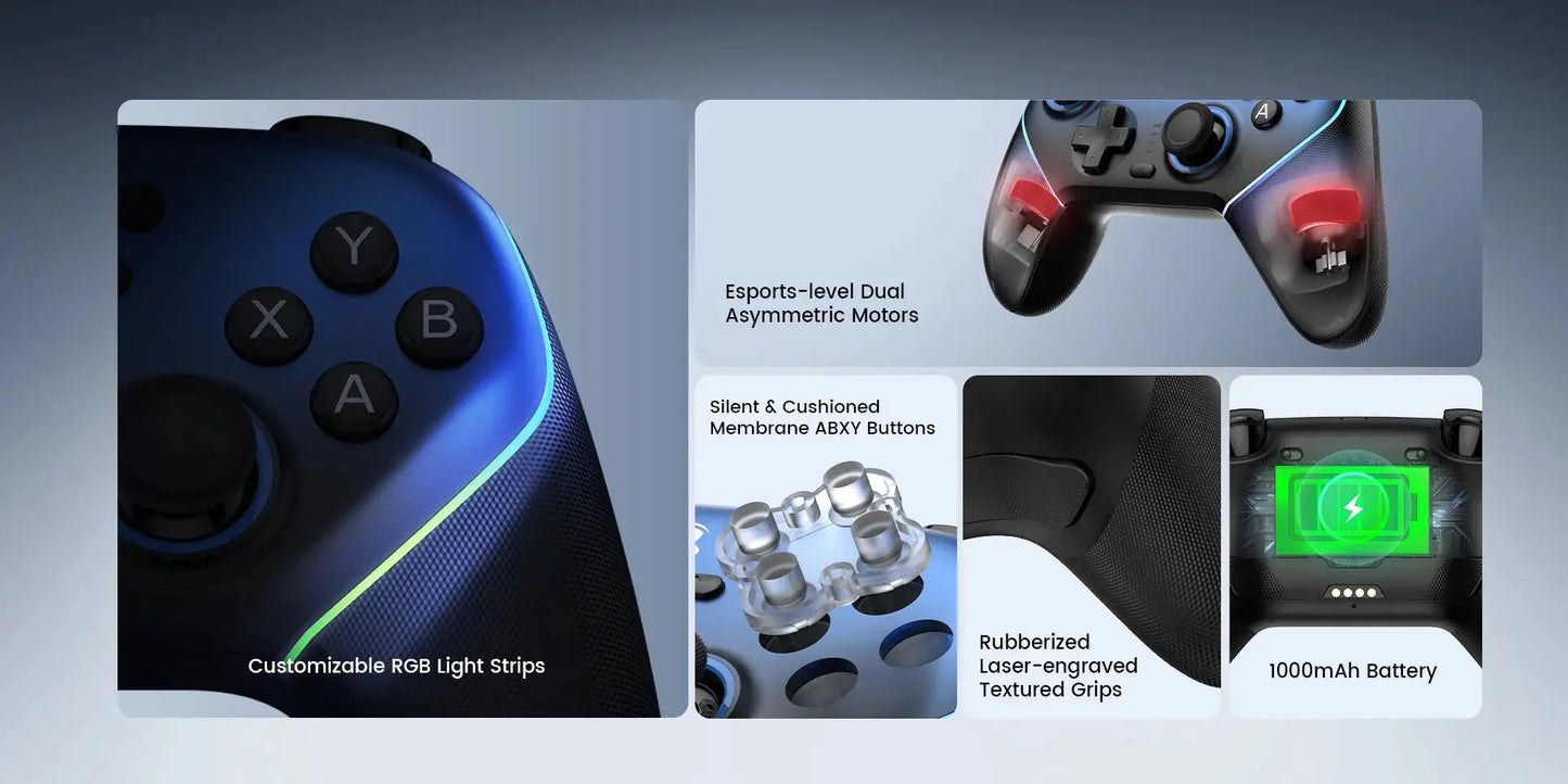 GameSir Super Nova Wireless Switch Controller with Charging Station Hall Effect Joystick for PC Nintendo Switch Android iOS Ai-TechWorld 