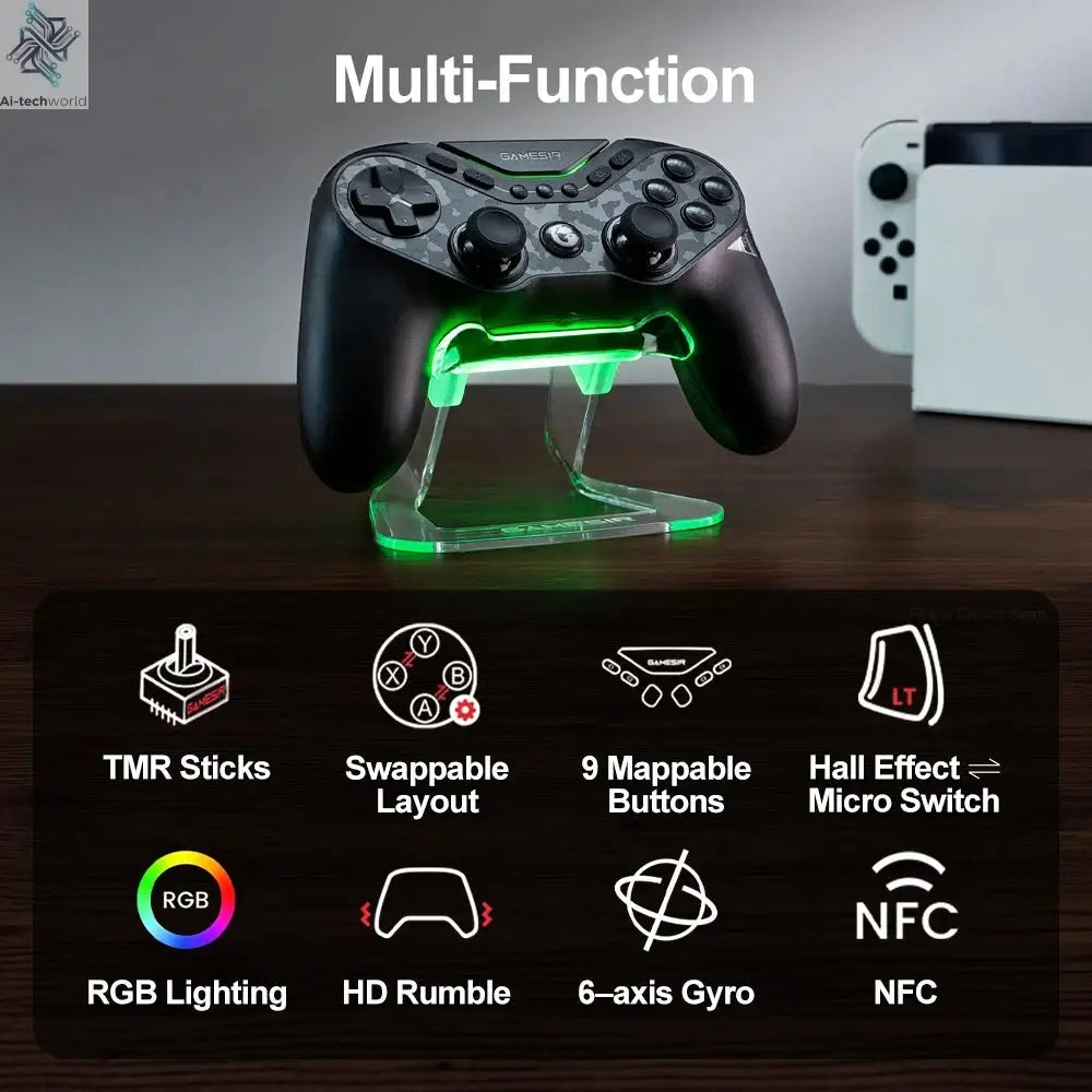GameSir Tarantula Pro Gamepads PC for Nintendo Switch 2 Switch Android iOS TMR Hall sticks NFC 6 axis Gyro 9 Programmable Button Ai-TechWorld 