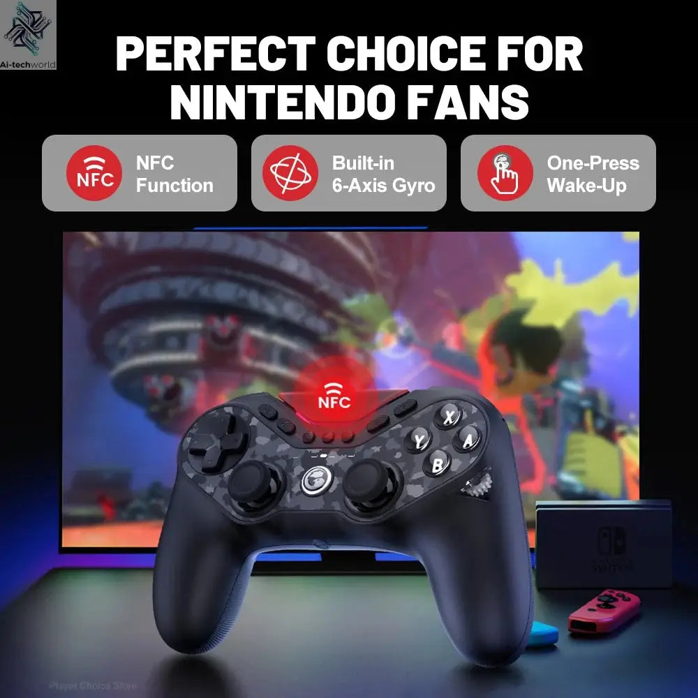 GameSir Tarantula Pro Gamepads PC for Nintendo Switch 2 Switch Android iOS TMR Hall sticks NFC 6 axis Gyro 9 Programmable Button Ai-TechWorld 