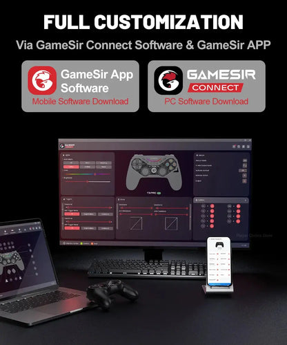 GameSir Tarantula Pro Gamepads PC for Nintendo Switch 2 Switch Android iOS TMR Hall sticks NFC 6 axis Gyro 9 Programmable Button Ai-TechWorld 