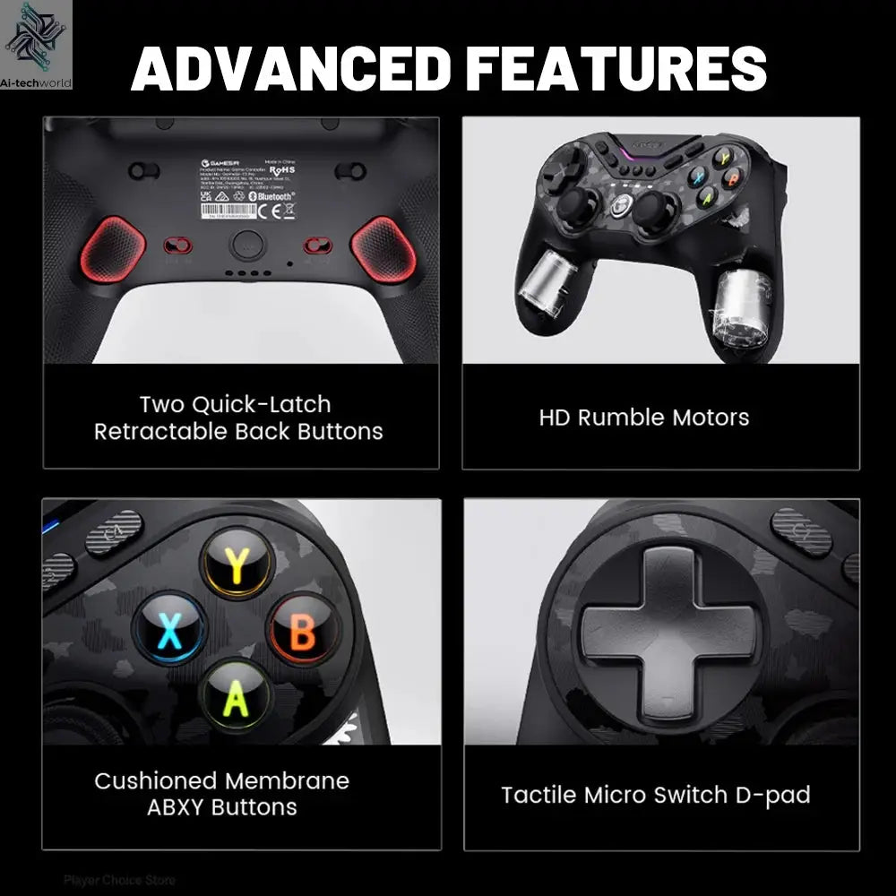 GameSir Tarantula Pro Gamepads PC for Nintendo Switch 2 Switch Android iOS TMR Hall sticks NFC 6 axis Gyro 9 Programmable Button Ai-TechWorld 